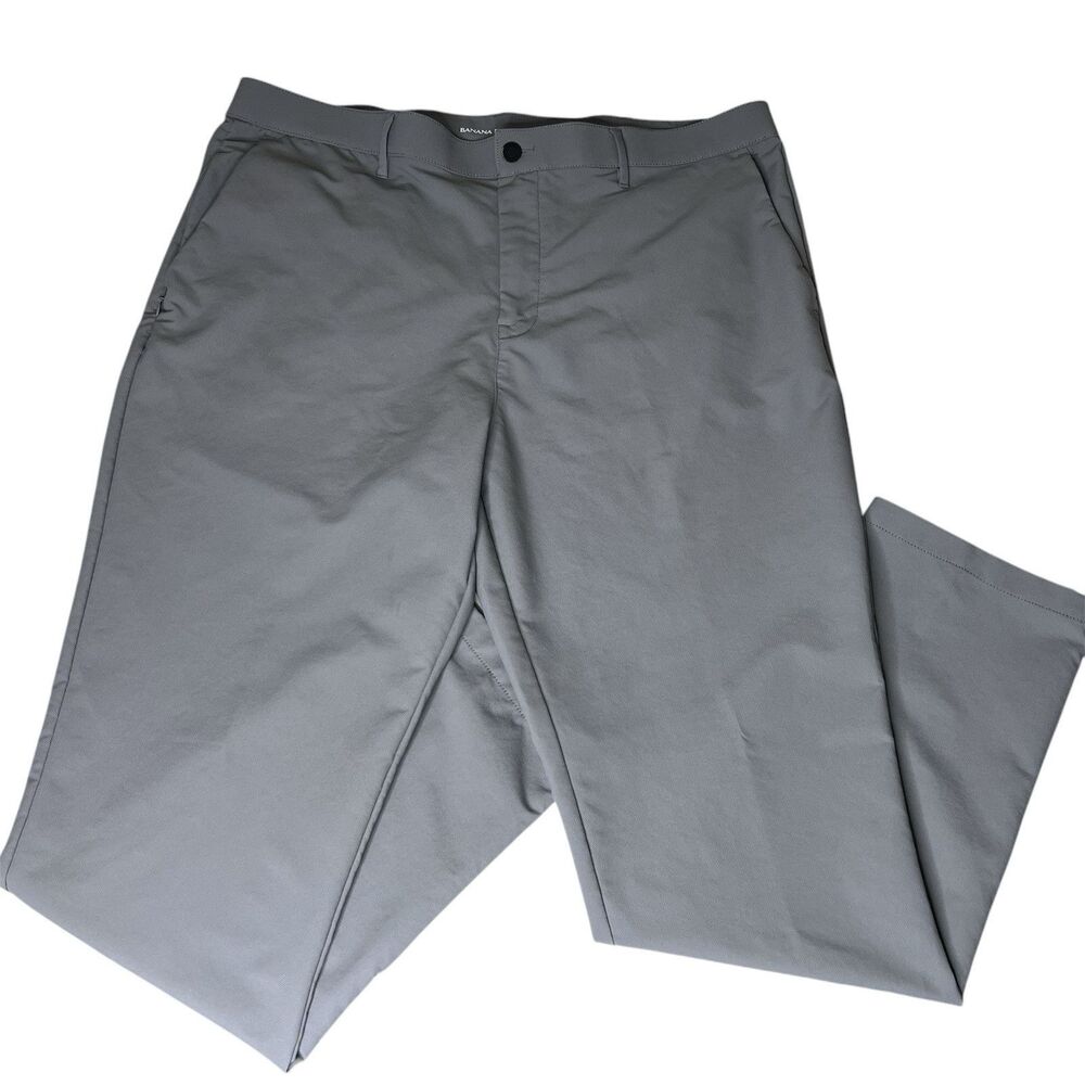3/$30 Banana Republic Pants Mens 40x32 Gray Performance Slim Fit Golf